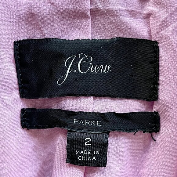 J. Crew Parke Blazer Pink Linen Blend Size 2 Lightweight Workwear - Picture 2 of 5